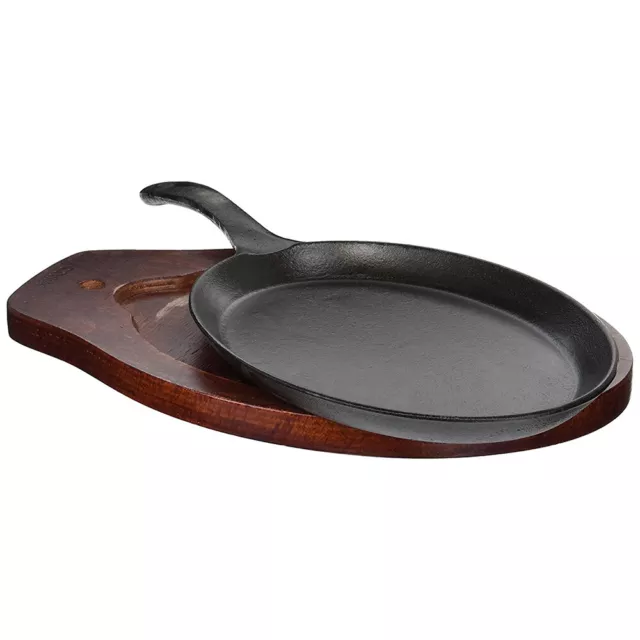 Winco FS-2 Cast Iron Skillet Fajita Server Combo