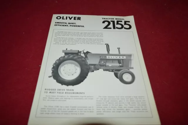 Oliver 2155 Tractor Dealer's Brochure TBPA