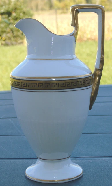 Sarreguemines - Pot à lait en porcelaine, décor de frise grecque, style Empire
