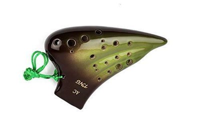 TNG ocarina musical instrument Triple alto Gradient Green C tone #1