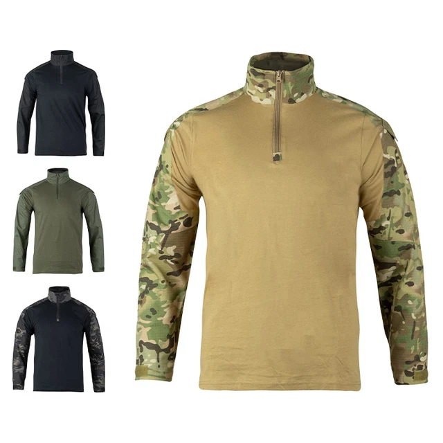 Chemise Tactique IDOGEAR UFS – Combat Militaire, Manches Longues, Camouflage, Homme