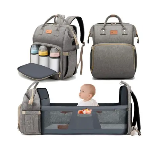 Debug 30L Dual Baby Diaper Bag Backpack - Gray