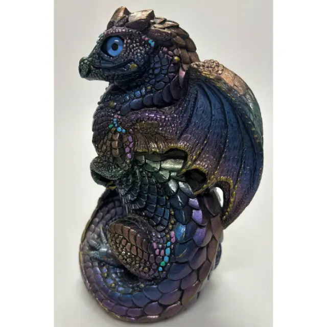 Young Standing Windsong Editions Pena Peacock Dragon 6"