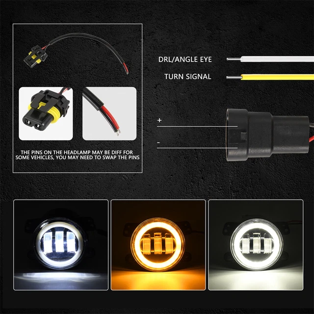 With Strong Focus Energy Electricity Saving Fog Lamps Easy Installation 6000k