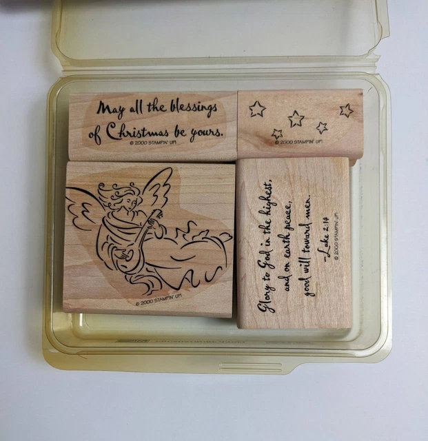Stampin' Up! ~ Brushstroke Angel ~ Set of 4 ~ 2000 ~  Christmas Stars Angel