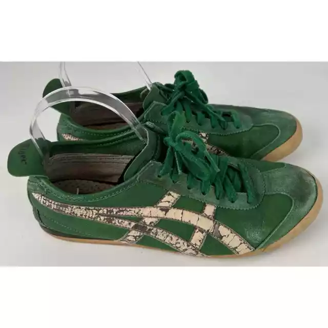 Tenis Superiores de Cuero Onitsuka Tiger México 66 Manto Verde Unisex Retro Retro Hombre 8.5