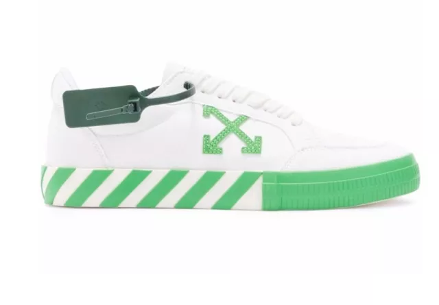 GENUINE NEW VIRGIL Abloh Off-White Low Vulcanized Canvas Sneakers UK 12 ...