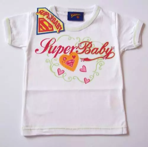 T-SHIRT MAGLIA SUPERMAN ORIGINALE bambina baby 18 mesi