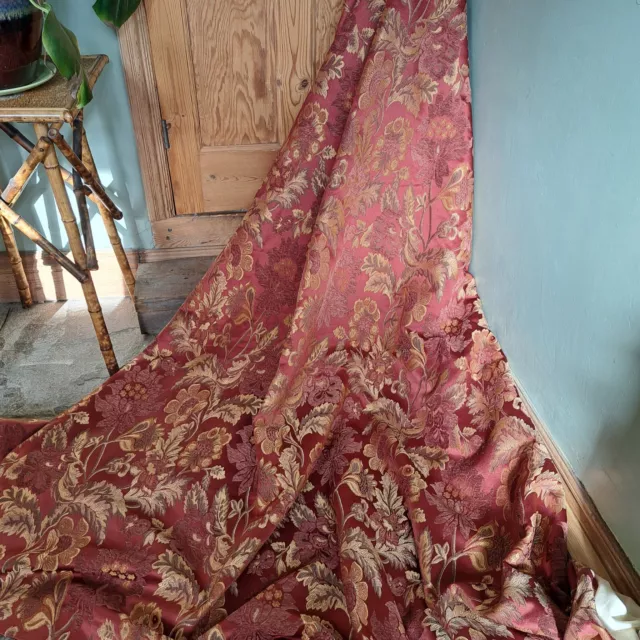 Paoletti belgravia rust very large door curtain 229 x 229 cm heavy red gold