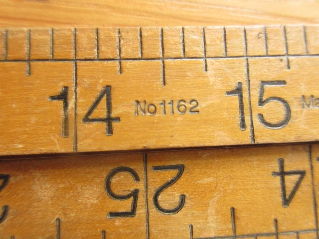vintage woodworking Rabone Chesterman No. 1162 Folding Boxwood And Brass Rule