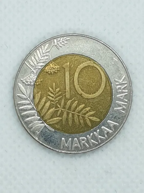1994 Finland 10 Markkaa  Bi Metallic Coin - KM# 77 - Fine - # 24300