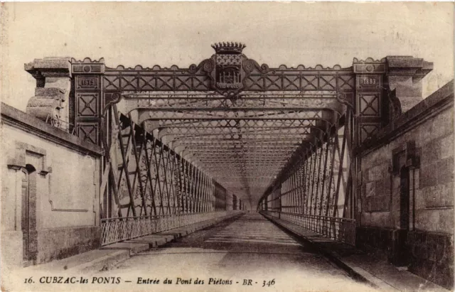 CPA CUBZAC-les-BRIDGES - entrance to the Pont des Pietons (655507)