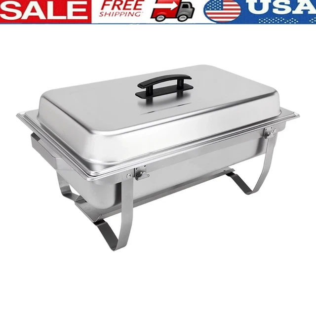 8-Quart Stainless Steel Buffet Chafer Set Food Warmer Countertop Commercial NEW
