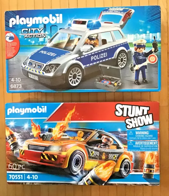 Playmobil, Polizei City Action 6873 + Stunt Show 70551, Neu + Original verpackt!