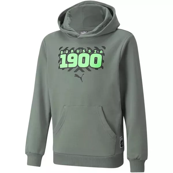 Puma BMG Borussia Mönchengladbach Hoodie Hoody Kapuzenpullover olive Gr. 116 164