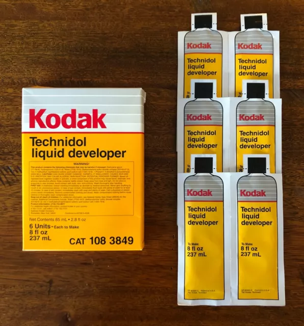 Kodak Technidol Liquid Developer for B&W Film - 6 Packets, Makes 8 fl oz each