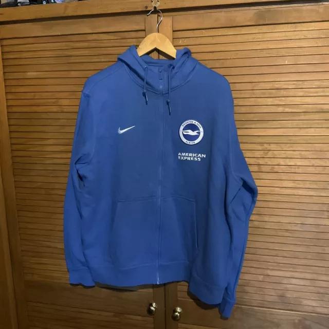 Brighton And Hove Albion Football Club Nike Full Zip Jacket Size Men’s XL - Blue