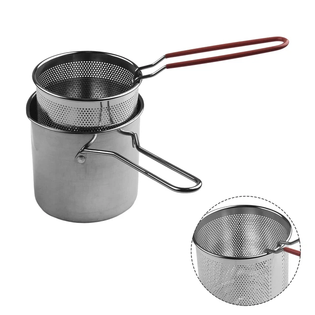 Rust resistant Stainless Steel Small Pot Worry free Deep Frying Option