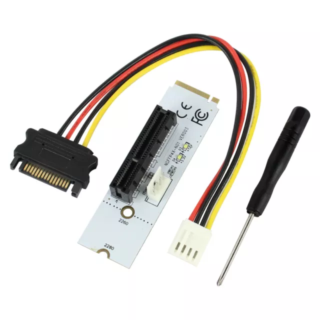NGFF M2 to PCI-e 4X 1X Slot Riser Card M Key SSD Port to PCIE Adapter for Mining
