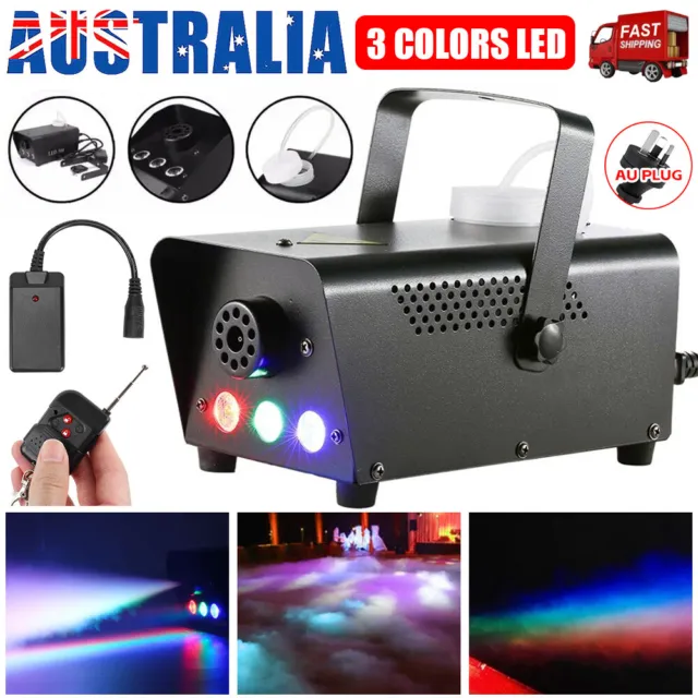 500W Fog Smoke Machine Fogger RGB LED Party Disco DJ Wireless Remote Control