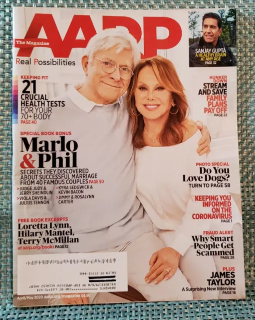 AARP MAGAZINE APRIL May 2020 Marlo Thomas Phil Donahue Sanjay Gupta