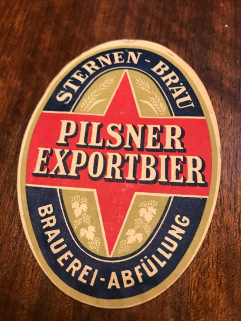 Etiqueta de cerveza de exportación Sternen-Brau Pilsner