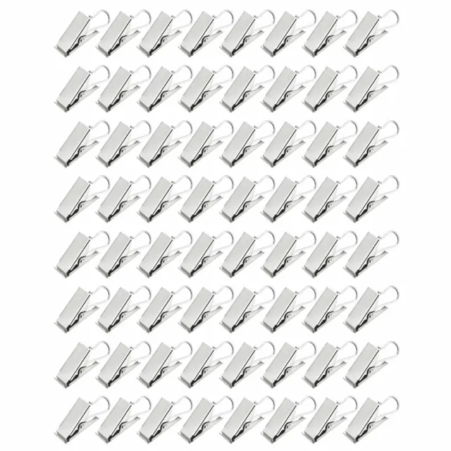Curtain Clip Hook Set Clips for Photo Home Decoration 1.02"*0.47" 60 Pack Silver