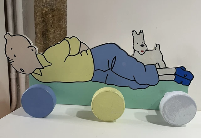 Porte-manteau Tintin Trousselier - Bois - Année 1993 - Sans Emballage