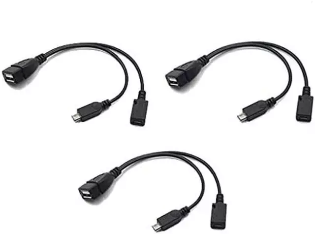 3 Pack OTG Cable Replacement for Fire Stick 4K, Compatible Samsung, Replacement