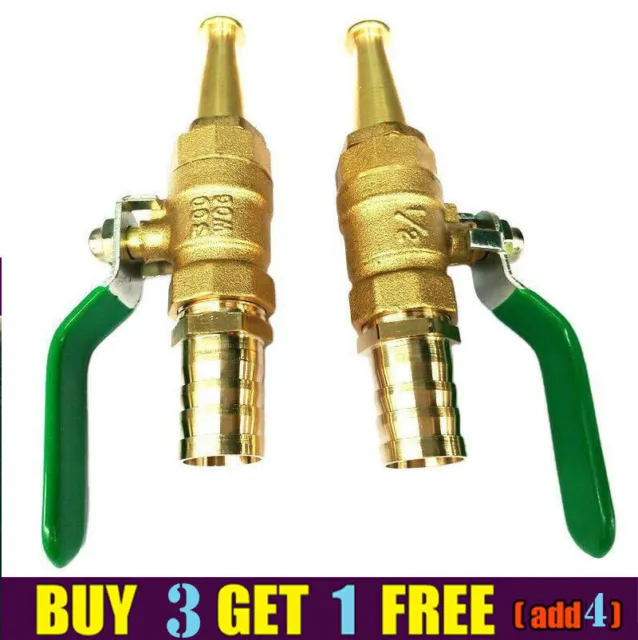 Nozzle with Brass Hose Level Ball Valve 1/2" 3/4"High-pressure Hose Spray Water