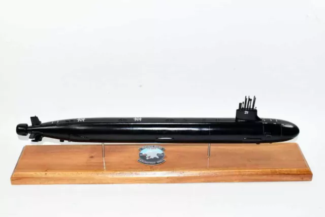 USS Seawolf (SSN-21) Submarine,Navy,Scale Model,Mahogany,20 inch,Seawolf Class