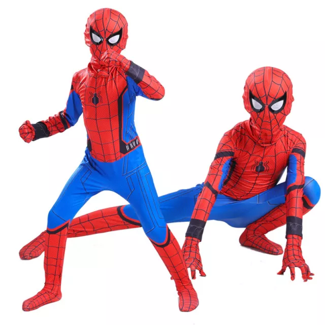 Spider-Man Homecoming Hero Kids Bodysuit Cosplay Costume Outfit Suit Jumpsuit