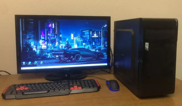 Gaming pc komplett set Computer Set Intel Core i5 7500 MSI Radeon RX6500 Monitor