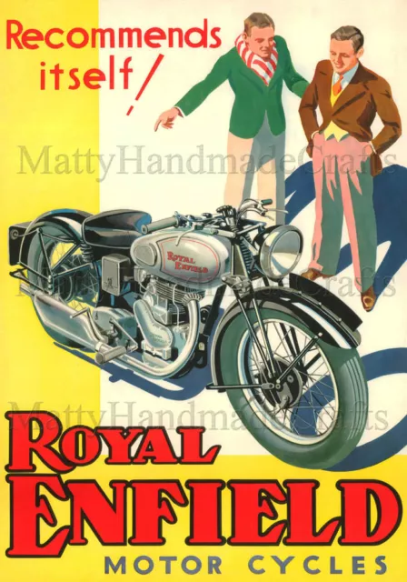 Royal Enfield, Silver Bullet, 1930s, A3, Print