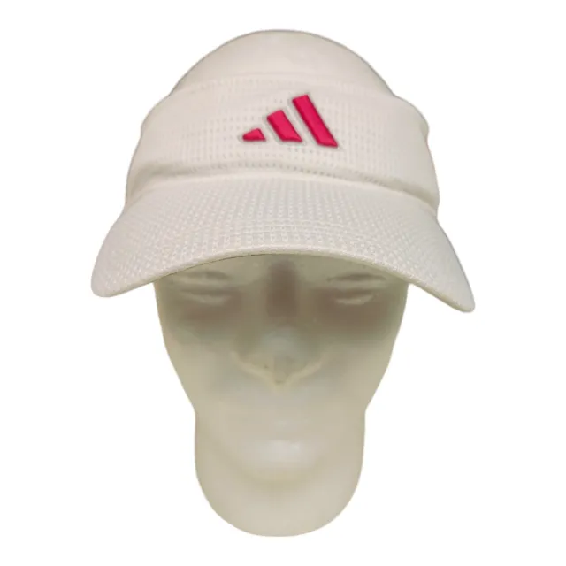 ADIDAS White Sun Visor Tennis Mesh Shade Hat Climacool X-S tatic Red Adidas OSFA
