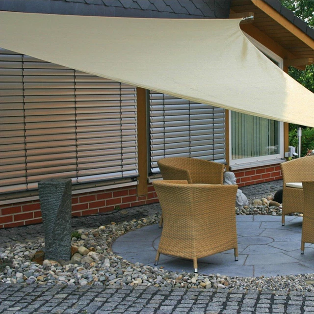 Patio Shade Sails Sail Canopy Sun Shade Canopy Blackout Cloth Ultraviolet Light 6