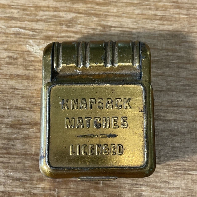 Vintage Match Box by Knapsack Matches, The United Machine And Supply Co. Vintage Match Box by Knapsack Matches, The United Machine And Supply Co.