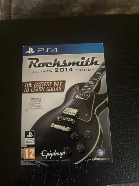 PS4 Rocksmith 2014 Game & Ubisoft Real Tone Cable - FAST UK DELIVERY