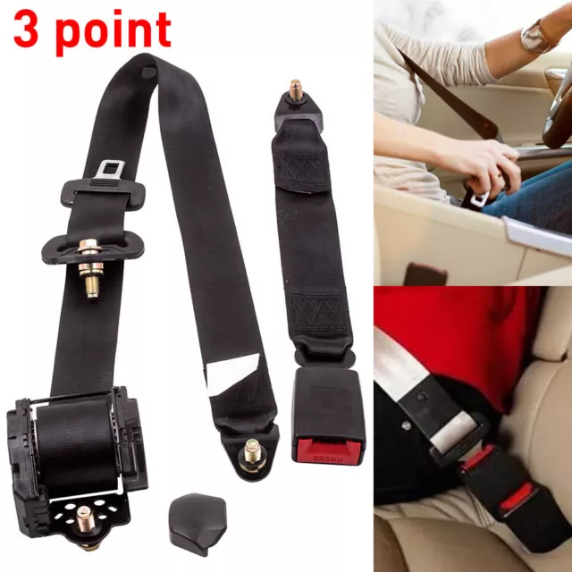 Ceinture de Sécurité 3 Point Rétractable Voiture Siège Réglable Avant Arrière