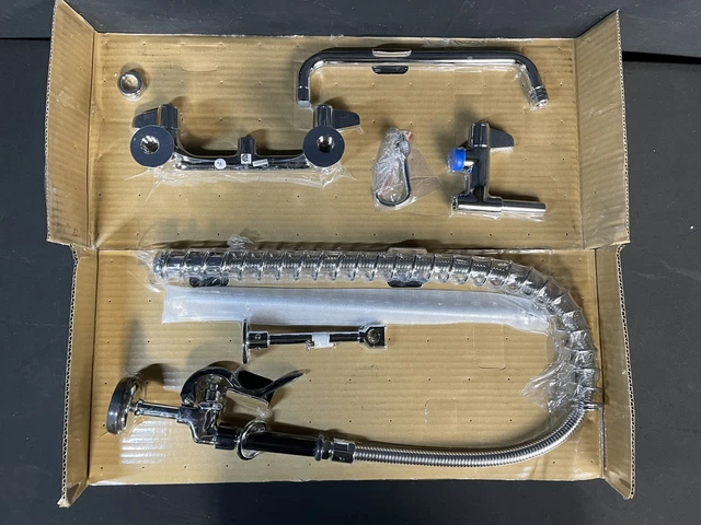 Equip 5PR-8W12 Pre-Rinse Wall Mount Base 8" Centers 6" Wall Bracket New Open