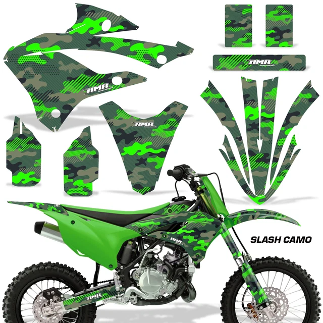 Dirt Bike Adesivi Kit Grafica Adesivo Per Kawasaki KX85 & KX112- 22 -a SLSHCMO G