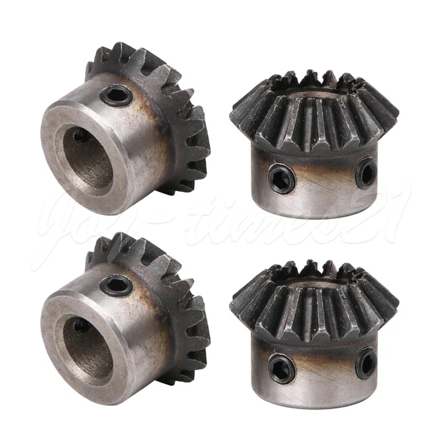 4Pcs Metal Bevel Gear Wheel 1.5 Modulus 16T 0.39Inch Hole Dia for DIY