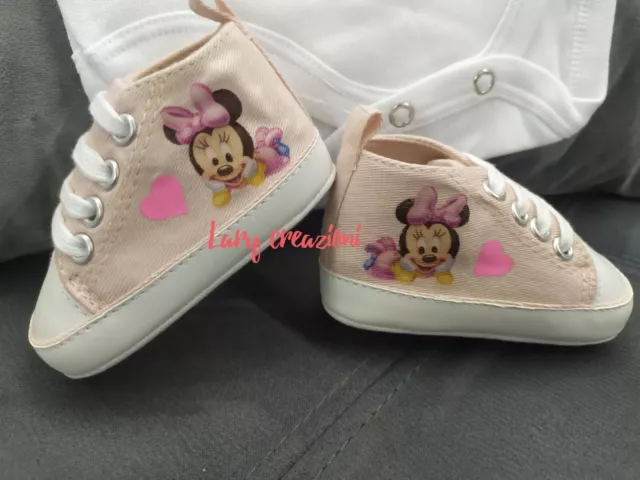 SCARPETTE NEONATO PERSONALIZZATE BIMBO e BIMBA, SCARPE DA GINNASTICA ALTE  TELA NEONATO PERSONALIZZATE CON NOME E FIGURA