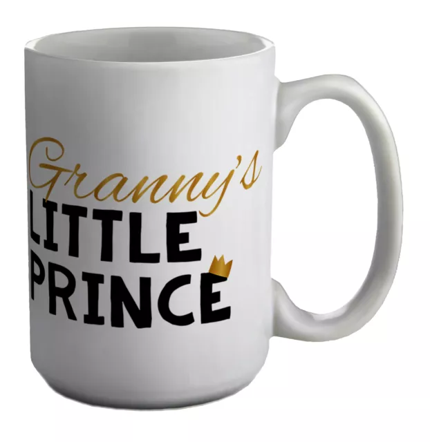 Granny's Little Prince Crown White 15oz Large Mug Cup