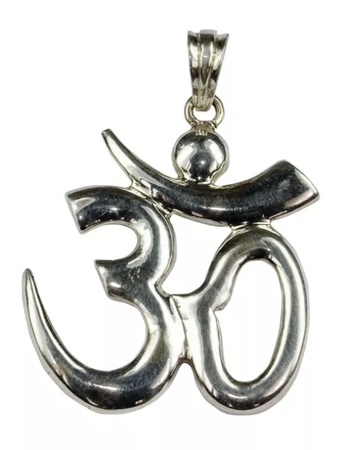 Argent Chaînes Om Vrai Amulette Buddha Bijoux Prière Pendentif