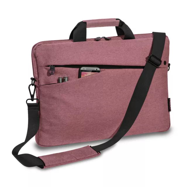 Notebooktasche Laptoptasche bis 17,3 Zoll 'Fashion' Umhängetasche, Rosa