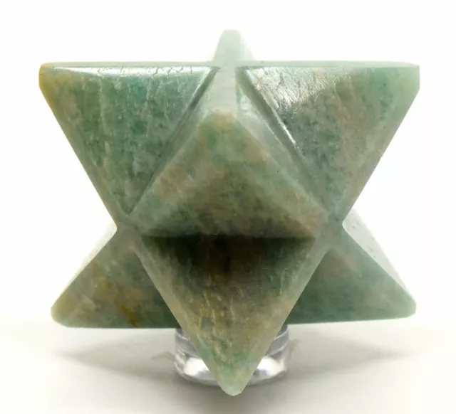 2.4 " Verde Amazzonite 8 Punto Merkaba Stella Lucidato Gemma Cristallo Minerale