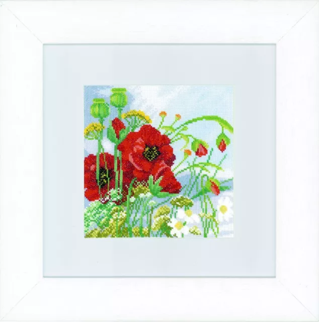 LANARTE 0146360  Coquelicots  Kit Broderie  Point de croix compté  étamine