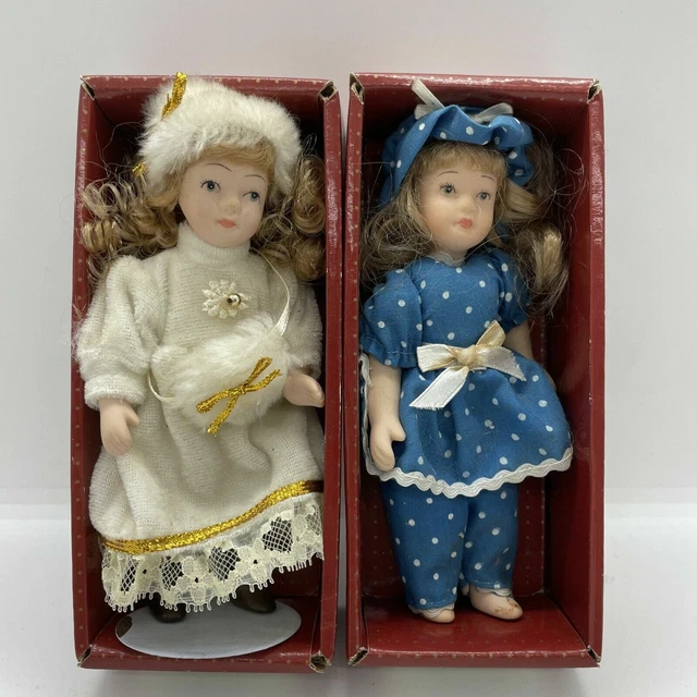 Small Mini Retro Vintage Collectable Porcelain China Girl Lady Doll Ornament Dec