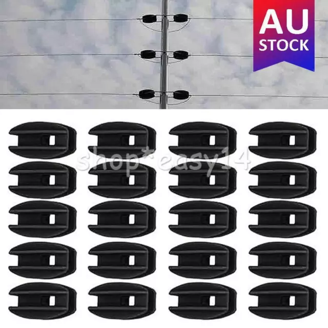 20X End Strain Insulator for Hot Poly Tape & Electric Fence Cord Bull Nose OZ